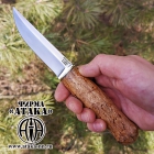 Финский нож «Ламми» клинок с ромбом в сечении из кованой стали Х12МФ, рукоять карельская берёза