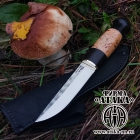 Финский нож «Ламми» клинок с ромбом в сечении из стали BÖHLER K340, рукоять граб-карелка-граб